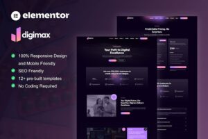 Digimax - Kit de plantillas de Elementor para agencia de marketing digital