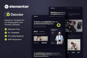 Dexxter — Template Kit Elementor para fotografia e Portfólio