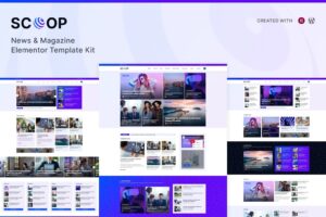 Scoop - Kit de Templates Elementor Pro para notícias e revistas