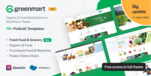 GreenMart – Organic & Food WooCommerce WordPress Theme Nulled Free Download