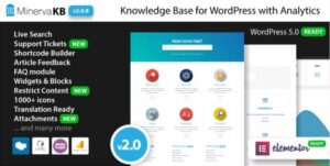 MinervaKB Knowledge Base for WordPress with Analytics Nulled Free Download | Baixar | Descargar