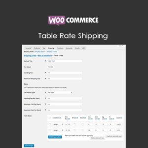 WooCommerce Table Rate Shipping Nulled Free Download