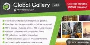 Global Gallery - Wordpress Responsive Gallery Nulled Free Download | Baixar | Descargar